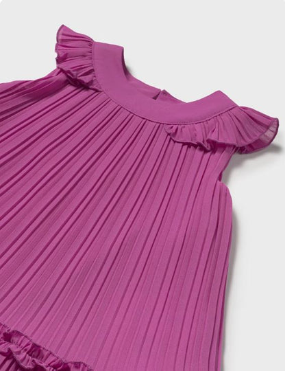 Vestido plisado gasa bebé niña