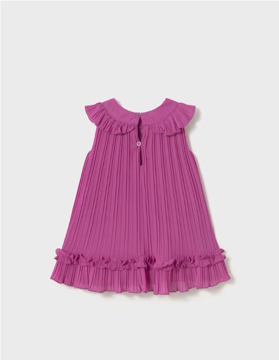 Vestido plisado gasa bebé niña