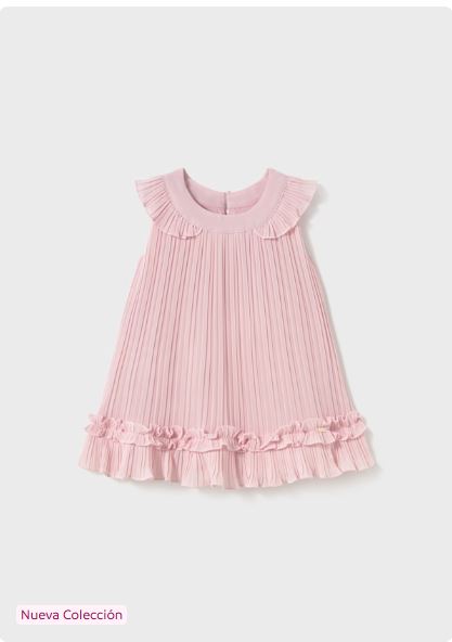 Vestido plisado gasa bebé niña