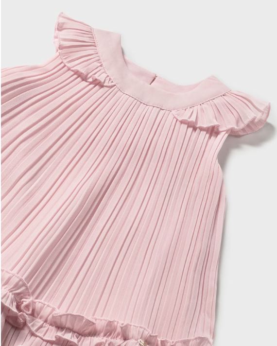Vestido plisado gasa bebé niña
