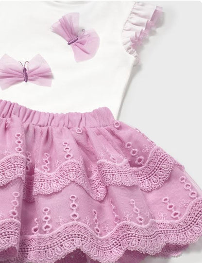 Conjunto falda tul y camiseta bebé niña
