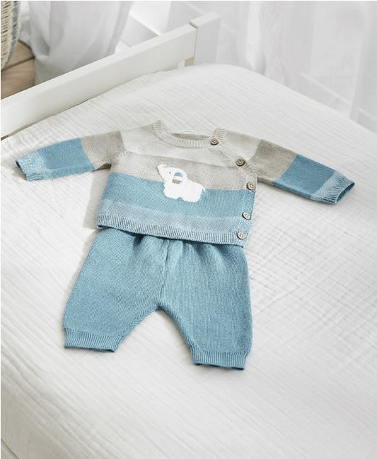 1 Conjunto pantalón y jersey rayas
