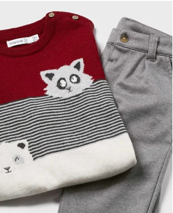 1 Conjunto pantalón y jersey animal