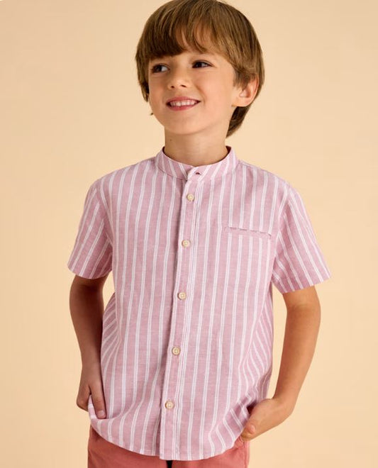 Camisa cuello mao con lino niño