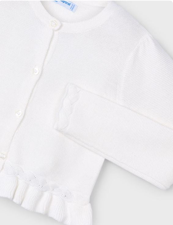 Rebeca tricot detalles trenzados niña