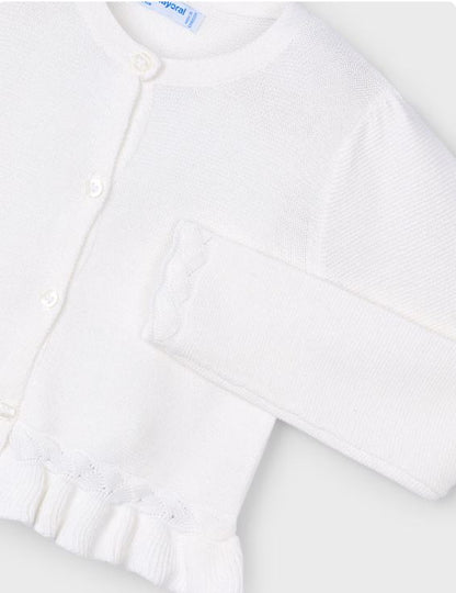 Rebeca tricot detalles trenzados niña