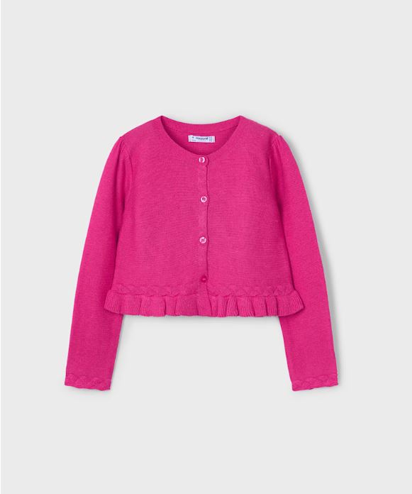 Rebeca tricot detalles trenzados niña
