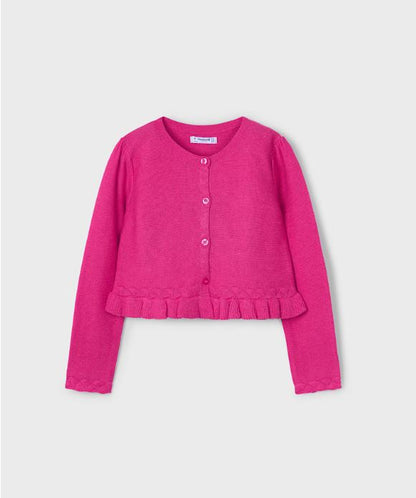 Rebeca tricot detalles trenzados niña