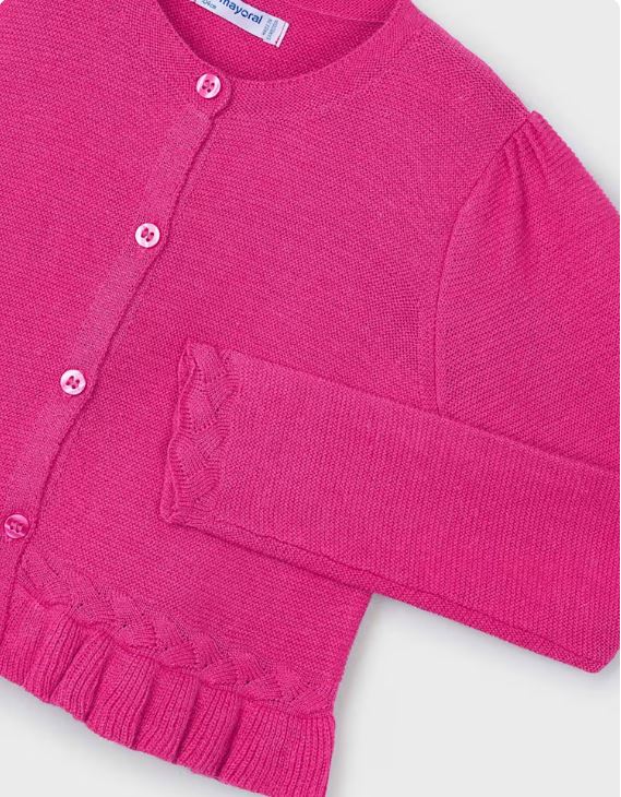 Rebeca tricot detalles trenzados niña