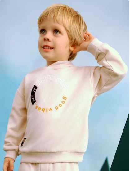 Sudadera texto niño