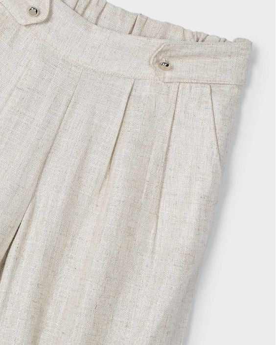 Pantalón fluido con lino niña