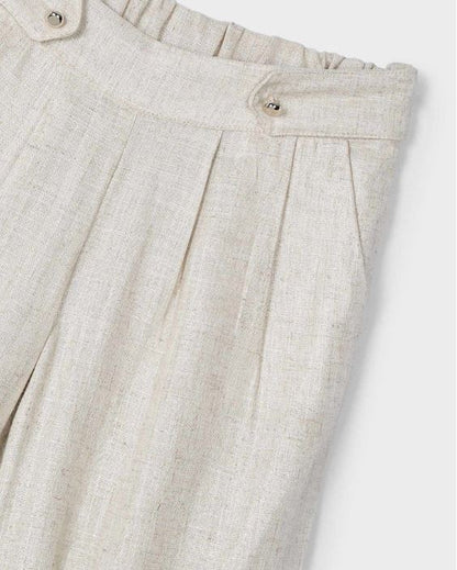 Pantalón fluido con lino niña