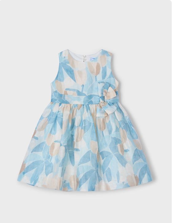 Vestido  ceremonia estampado flores niña