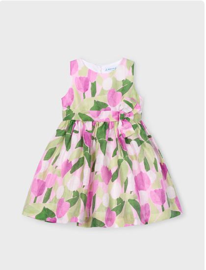 Vestido  ceremonia estampado flores niña