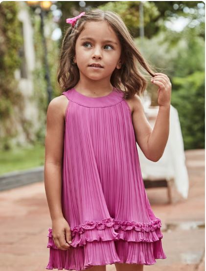 Vestido plisado niña