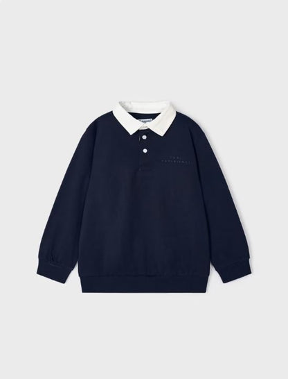 Polo cuello contraste algodon niño