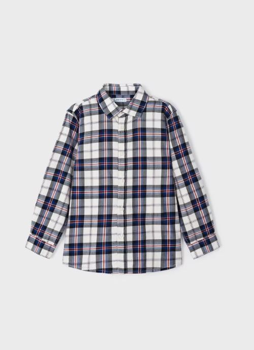 Camisa manga larga cuadros niño