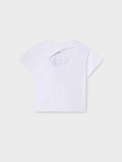 Camiseta gráfica espalda cruzada chicas