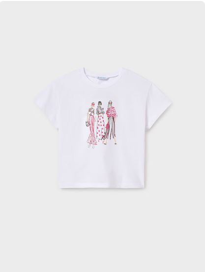 Camiseta gráfica espalda cruzada chicas