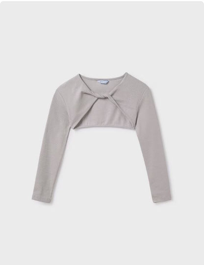 Camiseta con rebeca bolero canalé chicas