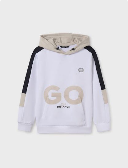 Sudadera capucha contrastes chicos