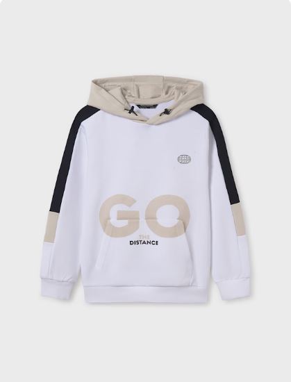 Sudadera capucha contrastes chicos