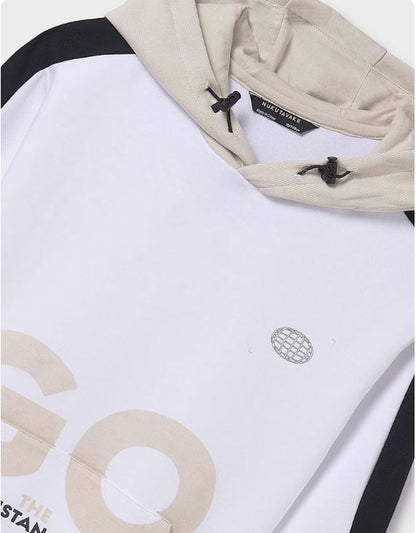 Sudadera capucha contrastes chicos