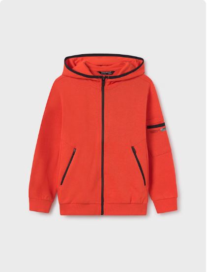 Sudadera cremallera contrastes chicos