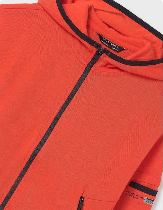 Sudadera cremallera contrastes chicos