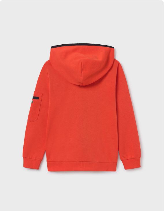 Sudadera cremallera contrastes chicos
