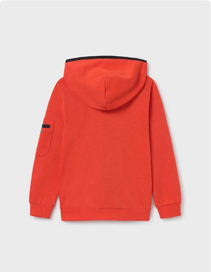 Sudadera cremallera contrastes chicos