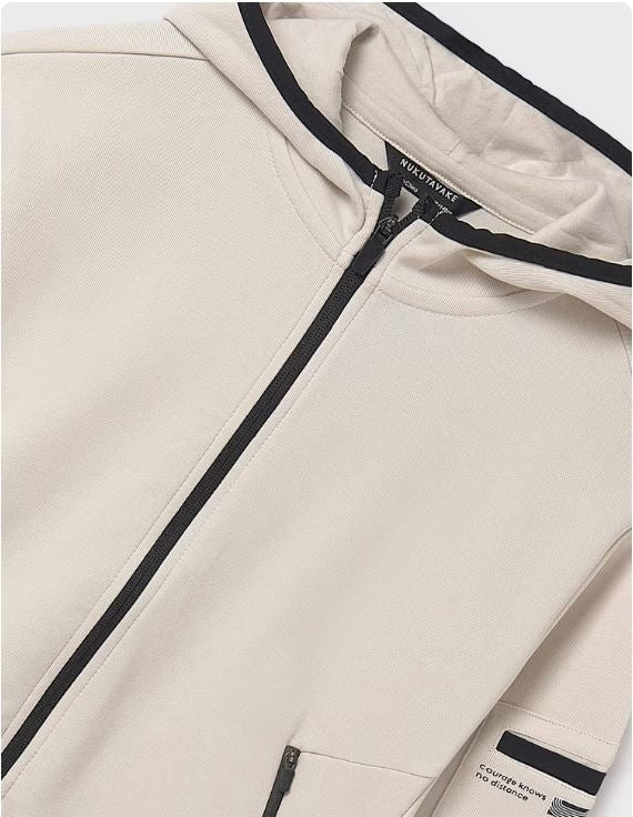 Sudadera cremallera contrastes chicos