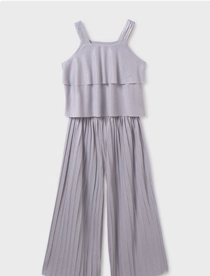 Conjunto pantalón largo y top plisado chica  Ceremonia