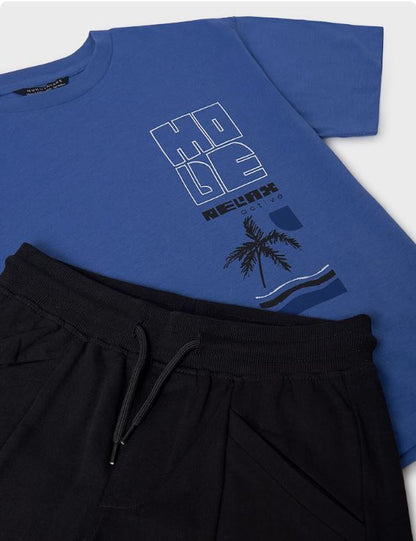 Conjunto bermuda y camiseta palmera chicos