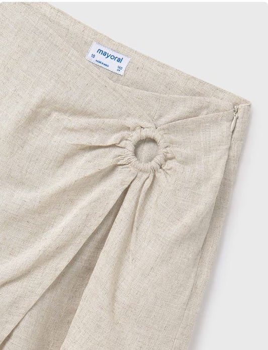 Falda pantalón con lino chicas
