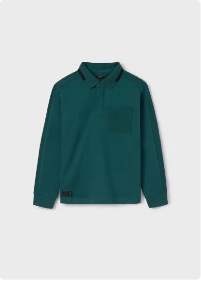 Polo contrastes piqué