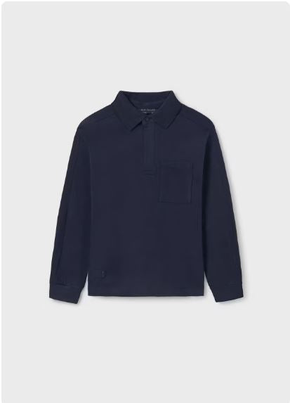 Polo contrastes piqué