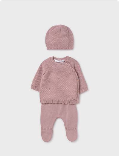 1 Conjunto regalo 3 piezas tricot bebé