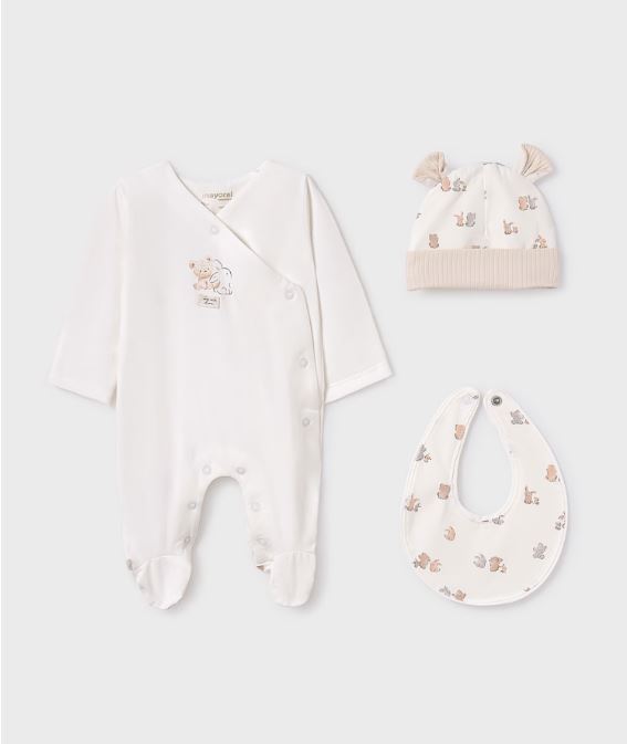 Set de regalo 3 piezas con pijama bebé