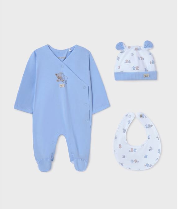 Set de regalo 3 piezas con pijama bebé